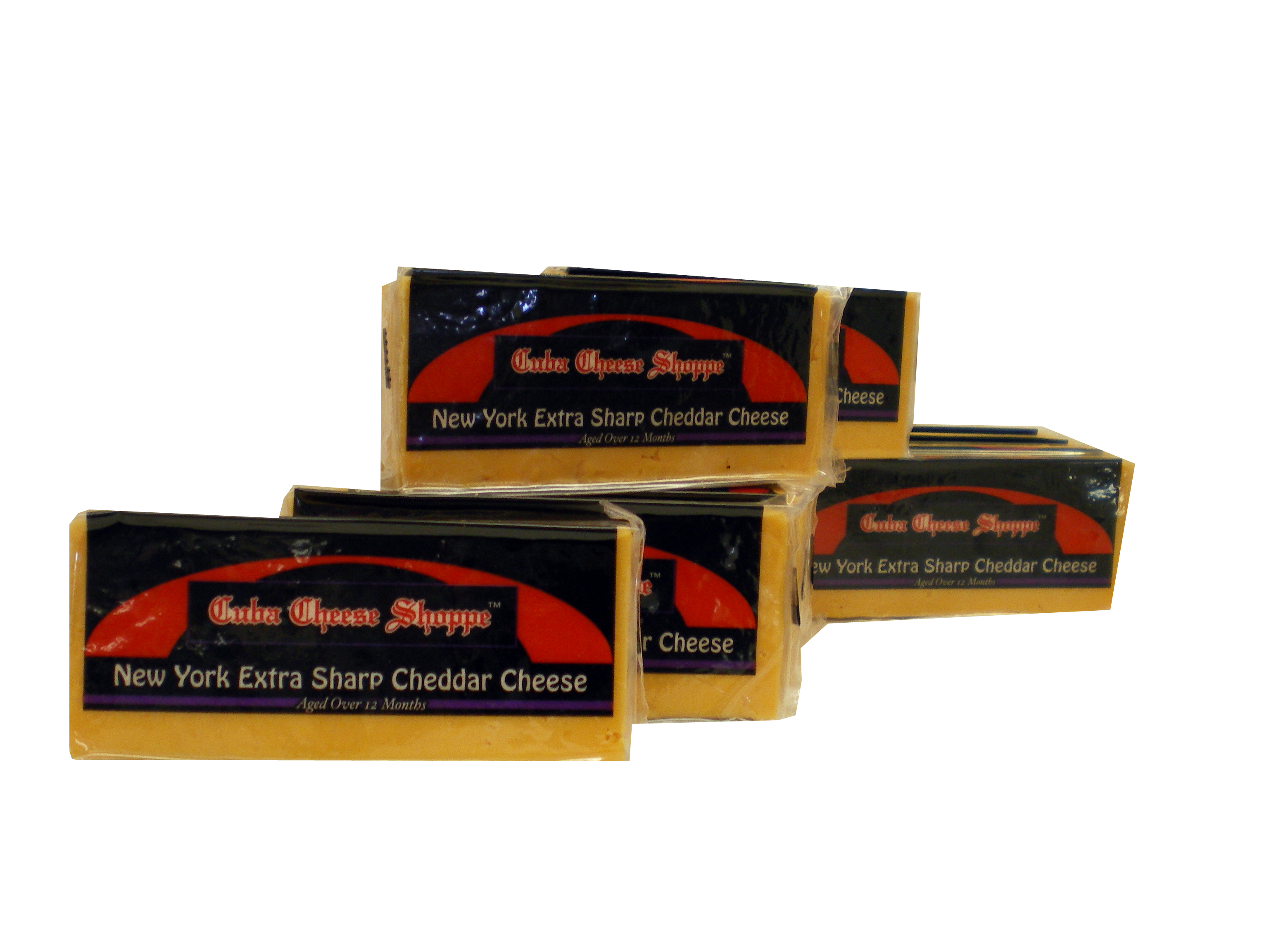 Cuba Cheese Shoppe Inc. Case 12/8 oz. Extra Sharp Cheddar (C)
